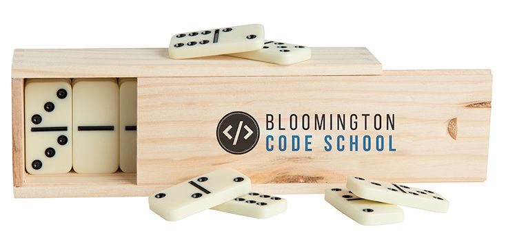 Large Dominos in Wooden Box 24481