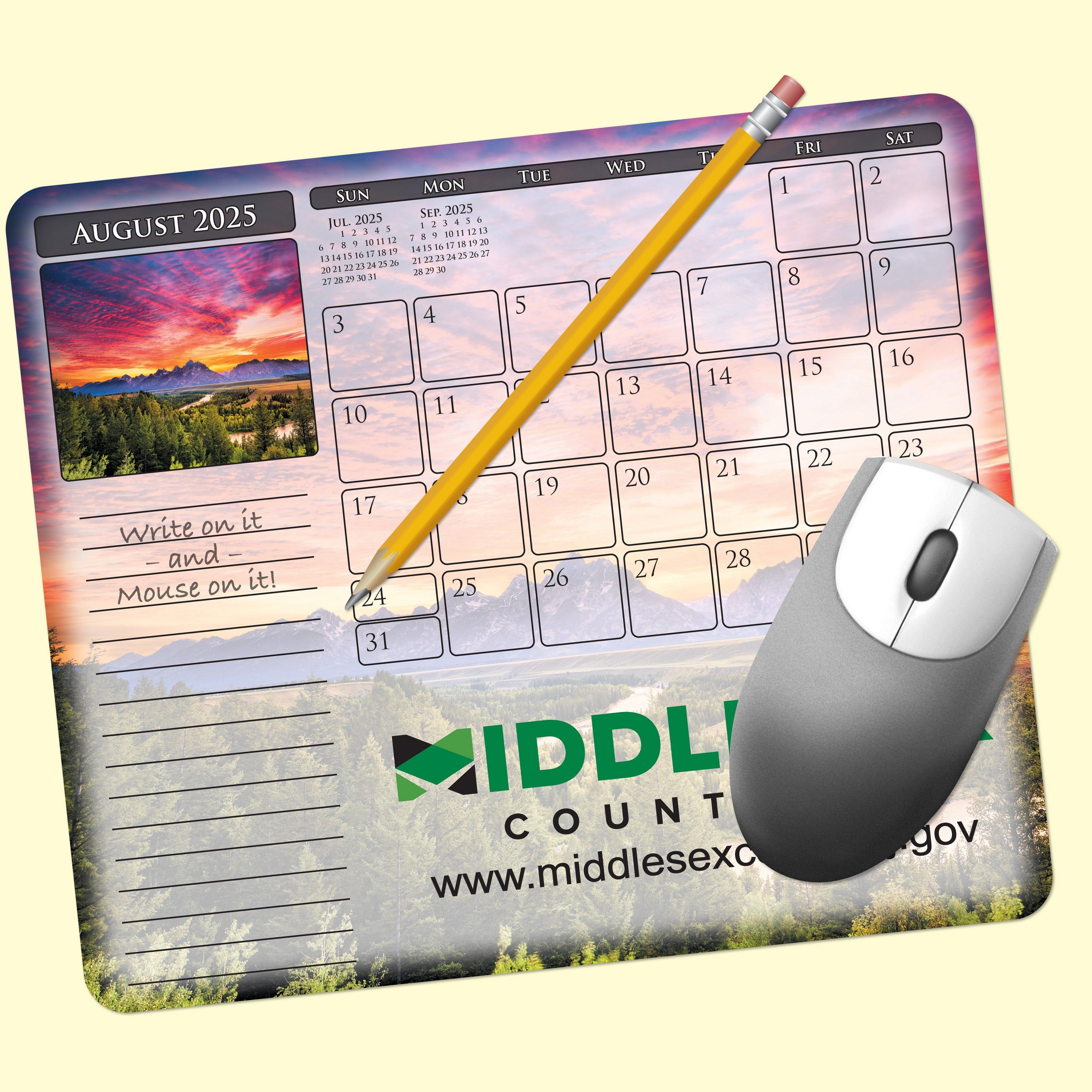 mousepad calendar