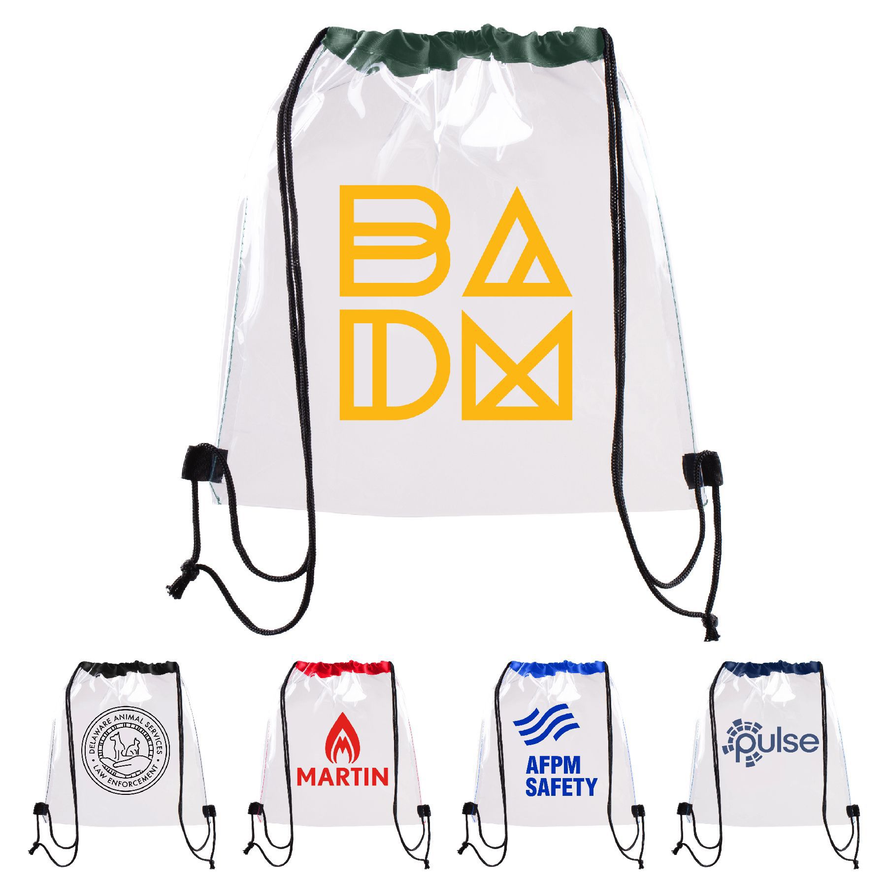 Clear Drawstring Bag 