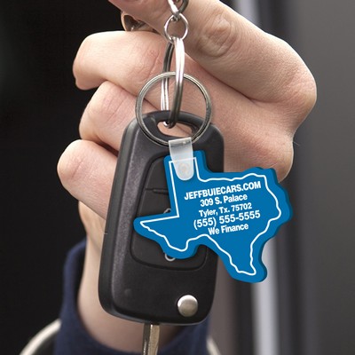 Custom Soft Vinyl Key Tags With 1" Key Ring (Full Color/1 Side)