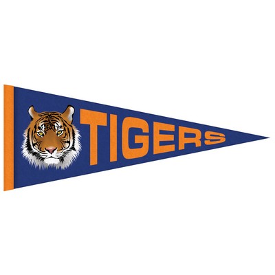 4" x 10" Digitally Printed Single Sided Custom Felt Pennant - HQ