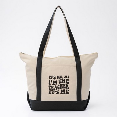 Saratoga Zippered Cotton Boat Bag